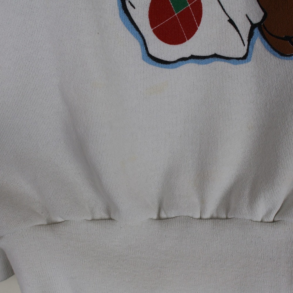 Vintage Holiday Shopping Bear Abearican Express Sweatshirt White Medium 21x24 - Picture 11 of 16